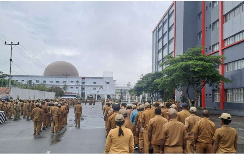 Apel ASN Pemprov Pegunungan di Wamena, Senin (8/9/2025).